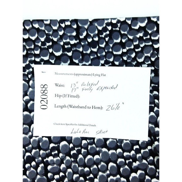 Lularoe Skirt Black Gray Print Sz Small  02088 - Picture 8 of 8